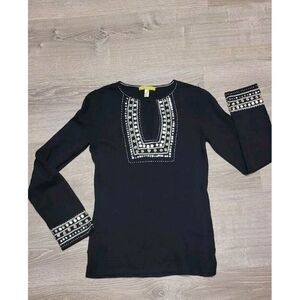 Sigrid Olsen Women's Black Beaded Top Size XS